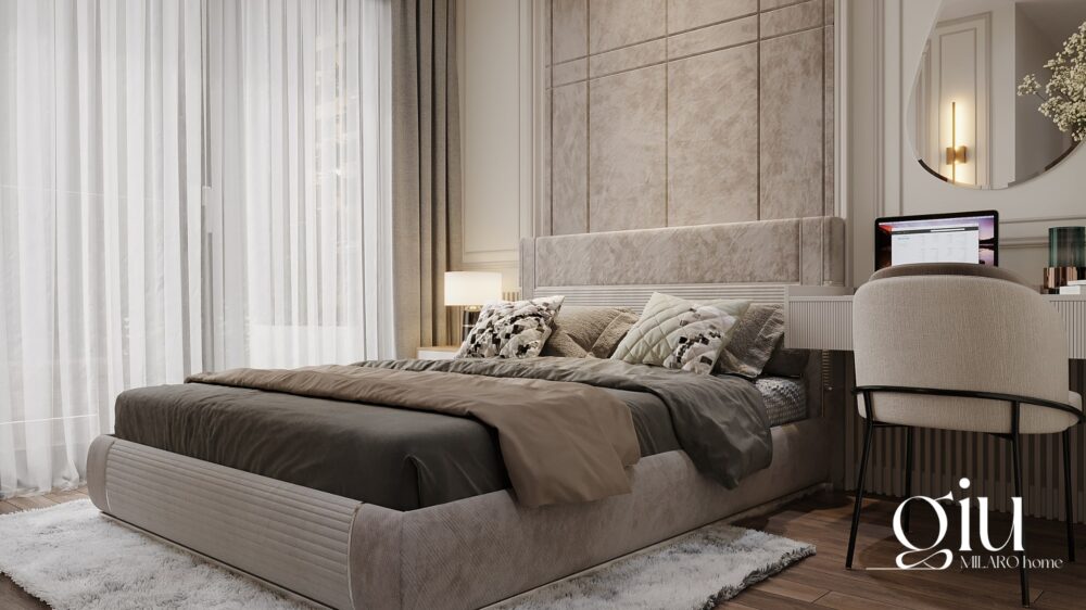 materac w rozmiarze king size 200x200 w nowoczesnej sypialni